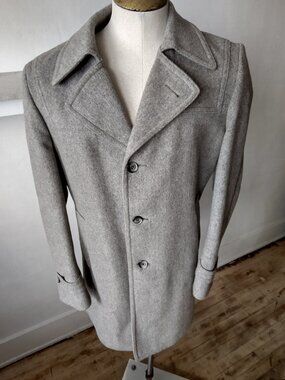 Vintage 60s Stratojac Gray Wool Topcoat - Mid Century Size 42